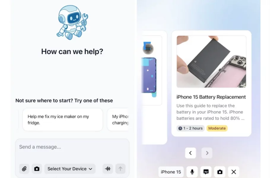 iFixit از FixBot رونمایی کرد؛ چتبات هوش مصنوعی برای کمک در تعمیر وسایل الکترونیکی iFixit از FixBot رونمایی کرد؛ چتبات هوش مصنوعی برای کمک در تعمیر وسایل الکترونیکی