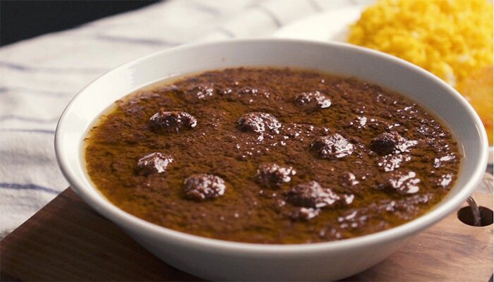 خورشت فسنجان خوشمزه و مجلسی با گوشت قلقلی خورشت فسنجان خوشمزه و مجلسی با گوشت قلقلی