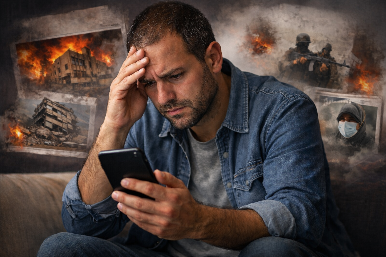 از تپش قلب تا بیخوابی؛ اثرات پنهان بمباران رسانهای با اخبار منفی تأثیر اخبار منفی بر مغز ؛ چرا پیگیری مداوم خبرها باعث اضطراب میشود؟ - پاب نرس