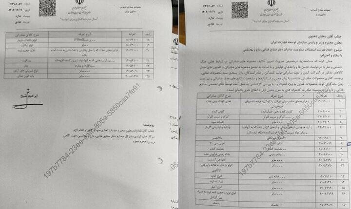 صادرات ۲۵ قلم کالا آزاد شد+ جزییات صادرات ۲۵ قلم کالا آزاد شد+ جزییات