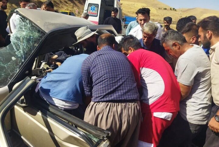حادثه رانندگی در محور سنندج–مریوان با سه حادثهدیده حادثه رانندگی در محور سنندج–مریوان با سه حادثهدیده