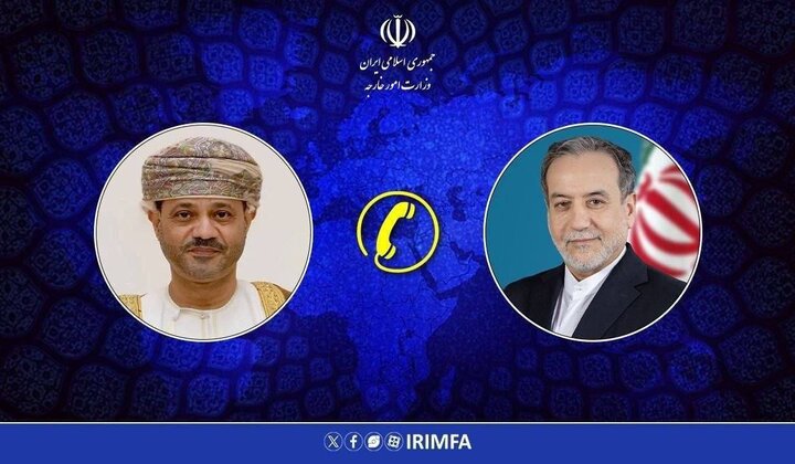بررسی تحولات منطقه در تماس تلفنی عراقچی و وزیر خارجه عمان بررسی تحولات منطقه در تماس تلفنی عراقچی و وزیر خارجه عمان